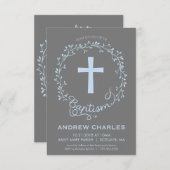 Baptisme, Christening Uitnodiging - Aangepast (Voorkant / Achterkant)