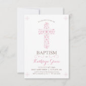 Baptisme, Christening Uitnodiging, Baby Girls Uitn Kaart (Voorkant)