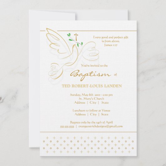 Baptisme | Christenuitnodiging Kaart (Voorkant)