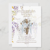 BAPTISME classique Invitation Wisteria Purple (Devant)