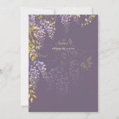 BAPTISME classique Invitation Wisteria Purple (Dos)