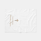 Baptisme Cross Gold Crucifix Fleece Deken (Voorkant (Horizontaal))