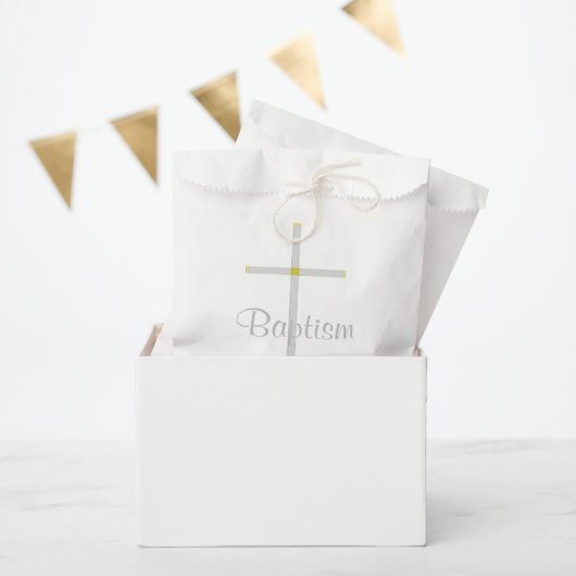Baptisme Cross White Favor Bags Bedankzakje (Feest)