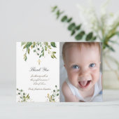 Baptisme dank je groen kaart (Staand voorkant)