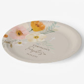 Baptisme delicate bouquet papieren bordje (Gekanteld)