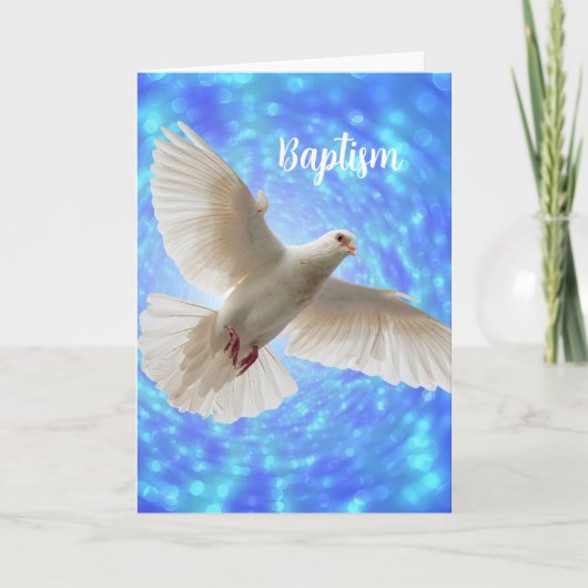 Baptisme Dove Wenskaart Kaart (Voorkant)