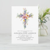 Baptisme Dusty Pink Rose Greenery Eucalyptus Kaart (Staand voorkant)