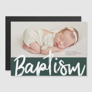Baptisme Eenvoudige, moderne aangepaste foto Magnetische Uitnodiging
