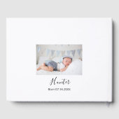 Baptisme eucalyptus blue florale foto gastenboek (Achterkant)