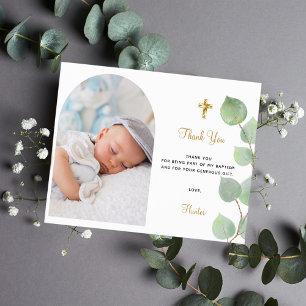 Baptisme eucalyptus boogfoto bedankt