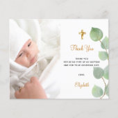 Baptisme eucalyptus fotografie thank you (Voorkant)