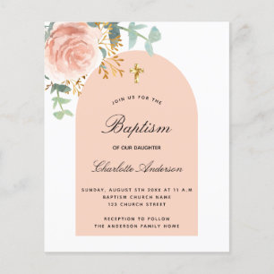 Baptisme eucalyptus roos goudbloem flyer