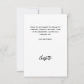 Baptisme foto blanke baby bedankkaart (Achterkant)