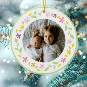 Baptisme Genderneutraal Baby Foto Keramisch Ornament