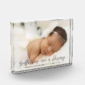 Baptisme Gift for Godfather Simple Modern Script Fotoblokken (Links)