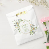 Baptisme Gold Cross-wildbloemen voor pleisters Bedankzakje (Gezegeld)