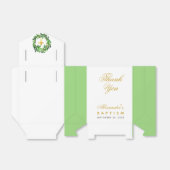 Baptisme Greenery Wreator Gold Cross-Gender Neutra Bedankdoosjes (Uitgevouwen)