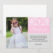 Baptisme Hartelijk dank Opmerking Aangepaste fotok Bedankkaart (Voorkant / Achterkant)