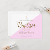 Baptisme Hartelijk dank voor het kleine meisje Een Kaart (Voorkant / Achterkant in situ)