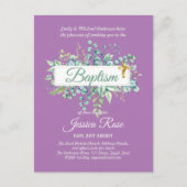Baptisme Invitation Eucalyptus Greenery BUDGET Briefkaart (Voorkant)