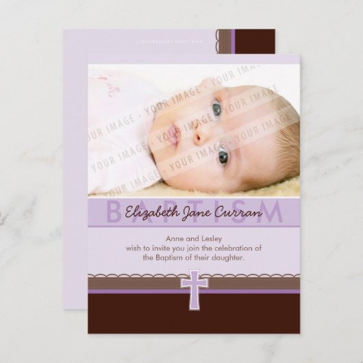 BAPTISME INVITATION :: pure 1 (Devant / Derrière)