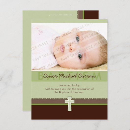 BAPTISME INVITATION :: pure 6 (Devant / Derrière)