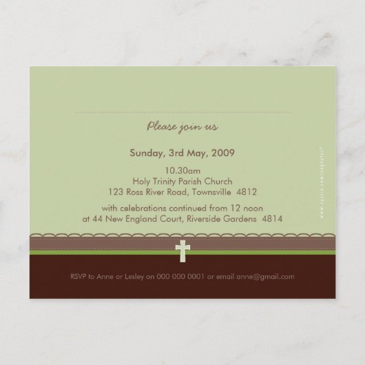 BAPTISME INVITATION :: pure 6 (Dos)