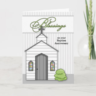 Baptisme Jubileum Blessings Chapel met strepen Kaart