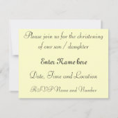 Baptisme Kaart (Achterkant)