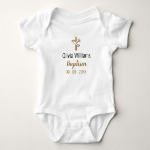 Baptisme met kruis en duif Keepomwille Romper