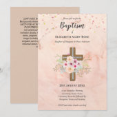 BAPTISME moderne Christening Bautizo INVITATION FL (Devant / Derrière)