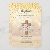 BAPTISME moderne Christening Bautizo INVITATION FL (Devant / Derrière)