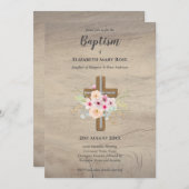 BAPTISME moderne Christening Bautizo INVITATION FL (Devant / Derrière)