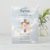 BAPTISME moderne Christening Bautizo INVITATION FL (Debout devant)