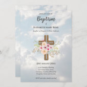 BAPTISME moderne Christening Bautizo INVITATION FL (Devant / Derrière)