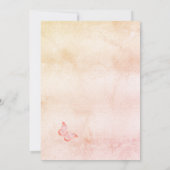 Baptisme pampas gras blush vlinderbloemen kaart (Achterkant)