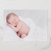 Baptisme Photo Simple Calligraphy Roos Gold Script Folie Uitnodiging (Achterkant)