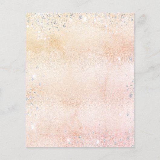 Baptisme roos goudflorale eucalyptusuitnodiging flyer (Achterkant)