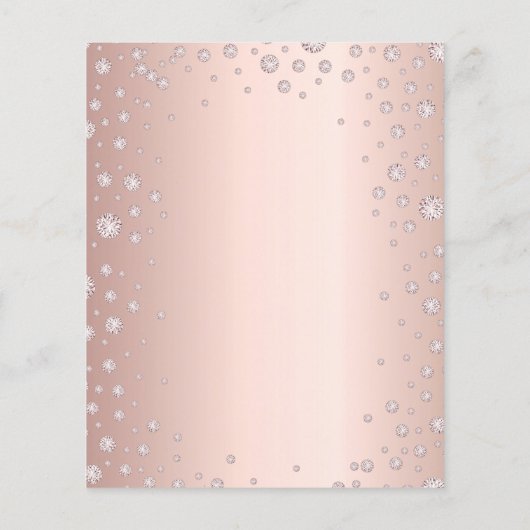 Baptisme roos goudroze budgetuitnodiging flyer (Achterkant)