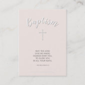 Baptisme Rosary op Roze Visitekaartje (Achterkant)