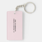 , Baptisme, Roze, Meisje, Lamb Sleutelhanger (achterkant)