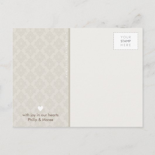 BAPTISME UITNODIGEN :: oh zo mooi 1 Uitnodiging Briefkaart (Achterkant)