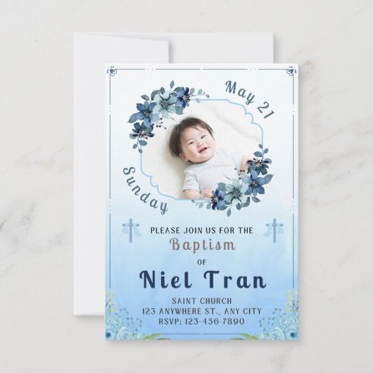 Baptisme-uitnodiging Kaart (Voorkant)