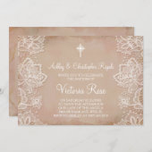 Baptisme Uitnodiging Roze (Voorkant / Achterkant)