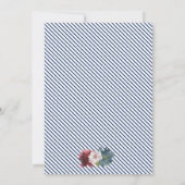 Baptisme van Bourgogne en Navy Winter Florals Kaart (Achterkant)