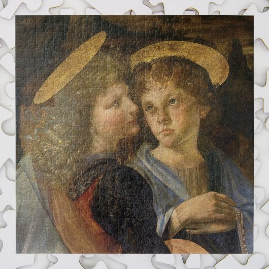 Baptisme van Christus Angels door Leonardo da Vinc Legpuzzel