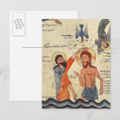 Baptisme van Christus uit een evangelie Briefkaart (Voorkant / Achterkant)