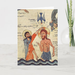 Baptisme van Christus uit een evangelie Kaart