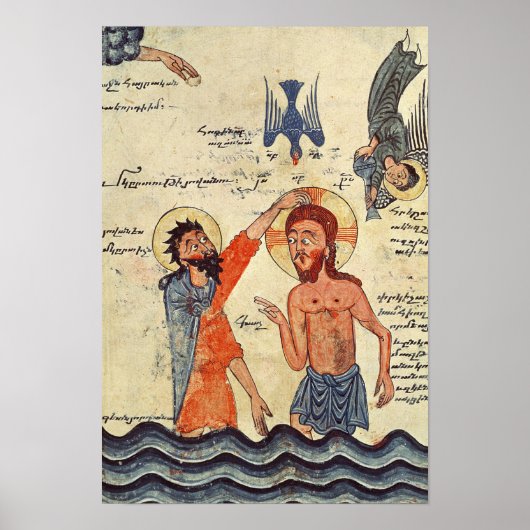 Baptisme van Christus uit een evangelie Poster (Voorkant)