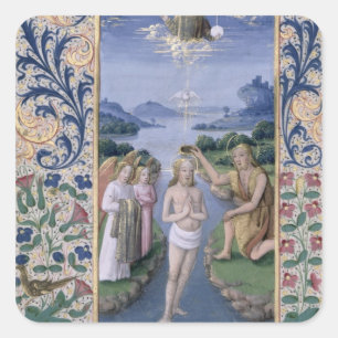 Baptisme van Christus Vierkante Sticker